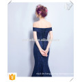 Marineblau-Jersey-Kappen-Hülsen-dünnes Meerjungfrau-Kleid-bezaubernde formale Abend-Kleider Lange Abend-Partei-Kleider
